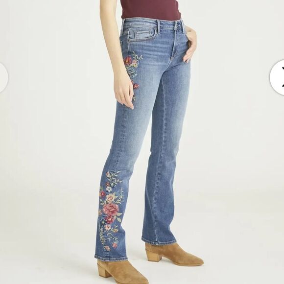 Driftwood Kelly Bootcut Embroidered Jeans Serenity - Medium Wash - Picture 5 of 12